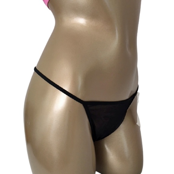 FELINA Lingerie Black Mesh Thong Panty NWT L - Picture 3 of 7